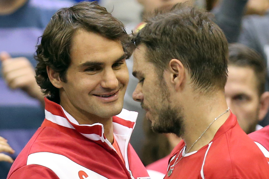 Roger Federer og Wawrinka