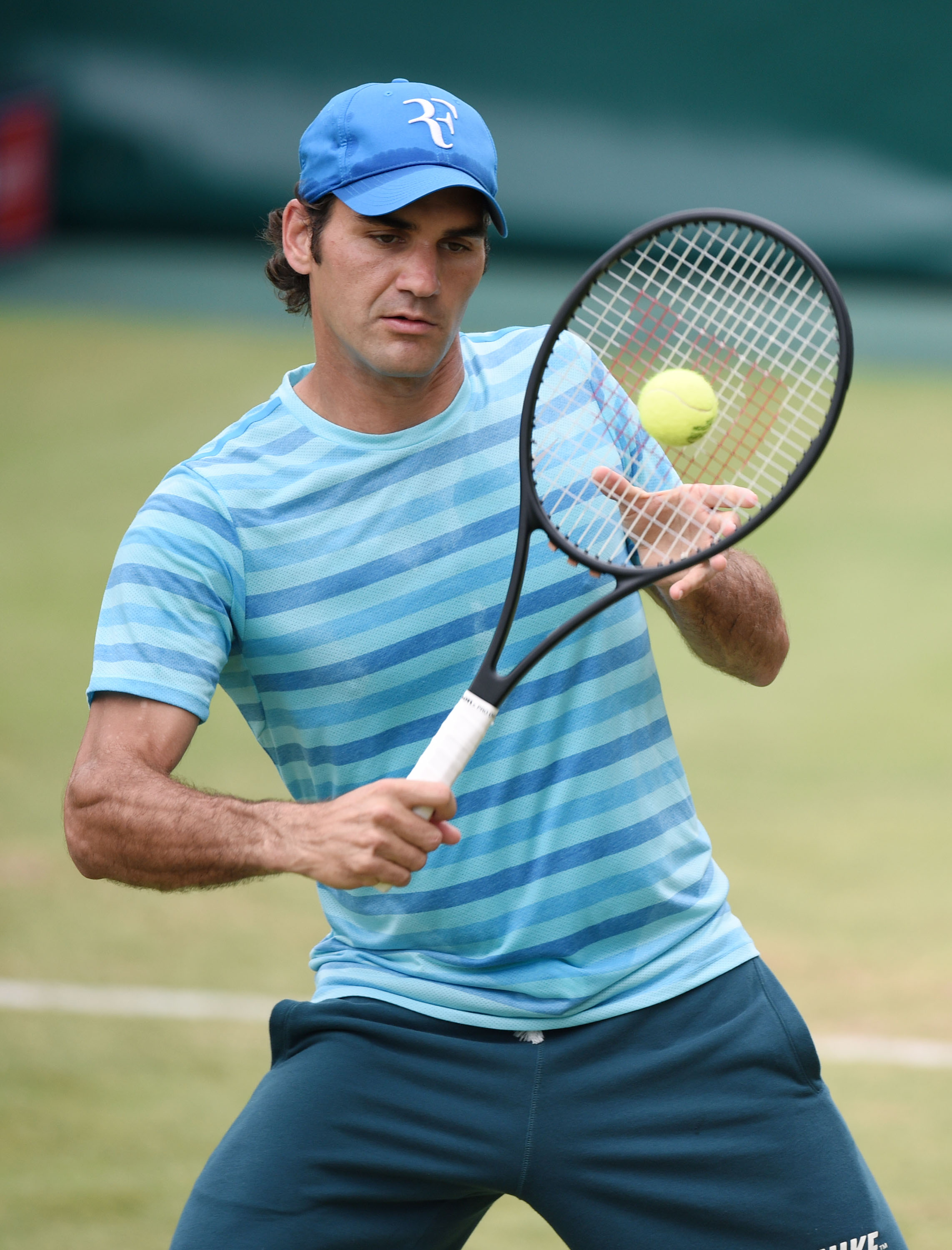 Roger Federer ses her ved Gerry Weber Open 2014 i Halle, Tyskland