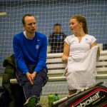 Tennistræner Bjørn Hilberg, og Cecilie Melsted