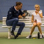 Tennistræner Morten Christensen, og Hannah Viller Møller