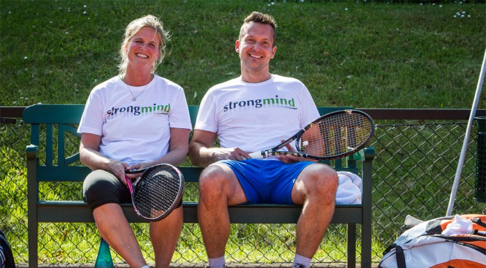 Tennisveteranerne Charlotte Gallina og Jonas Allentoft