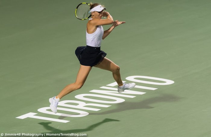 WTA Rogers Cup:  Caroline flyvende – vinder sin første kamp i Toronto – nogensinde.