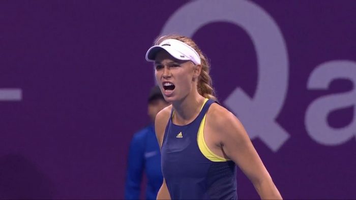 WTA Doha 2018: Wozniacki vinder over Niculescus slice