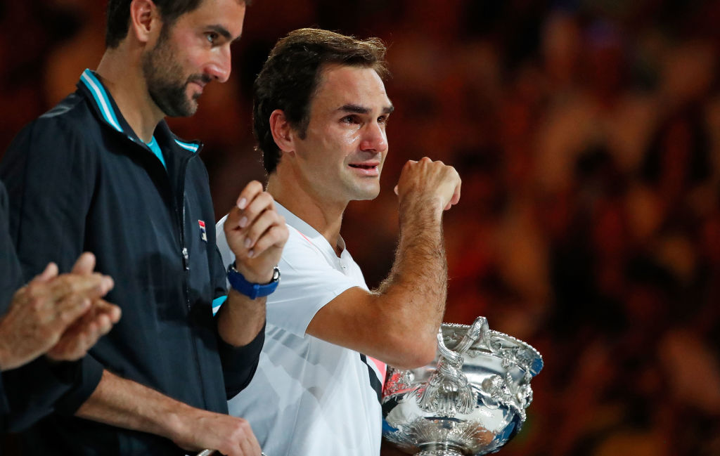 Roger Federer vinder Australian Open 2018 over Marin Cilic.