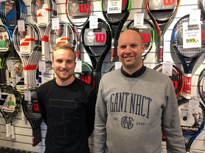 De to ejer af Tennisshoppen.dk, Torben van den Brekel Kulmbak og Mikkel Normann.